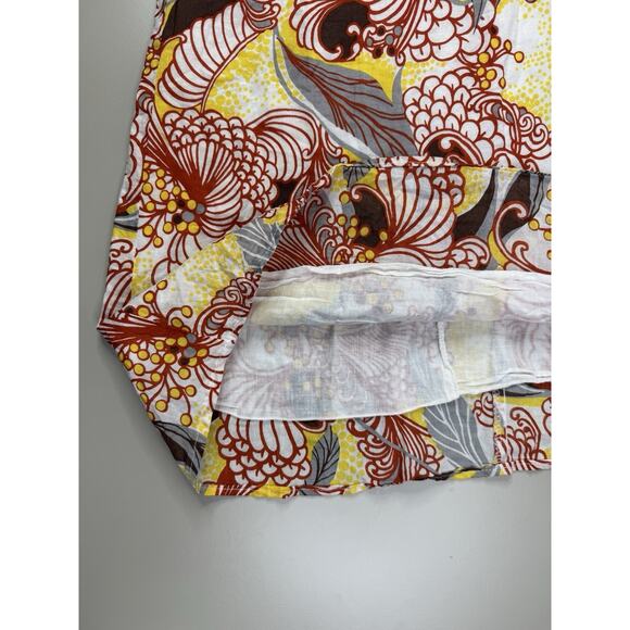 VTG 90s Y2K Intrigue Babydoll Dress Womens 10 Brown Floral Retro Geo Made In USA - Picture 11 of 15